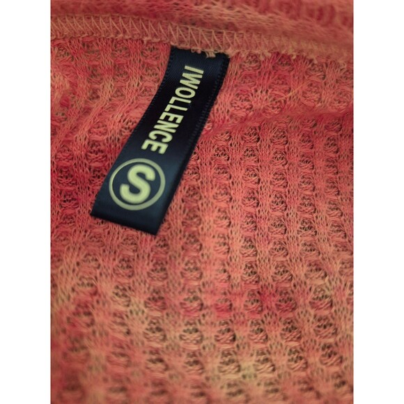 IWOLLENCE Women's Waffle Knit Tunic Top Henley Oversized Dolman High Low Pink S - Picture 8 of 9